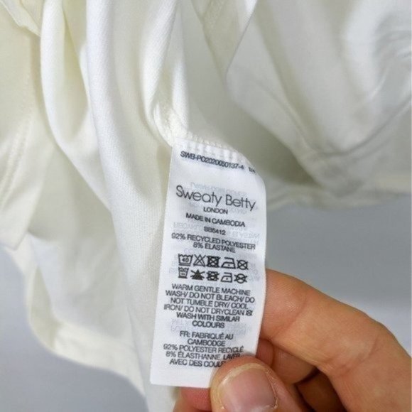 SWEATY BETTY Women's Lily White Energise Workout Tank Top NWT Size XL - Picture 5 of 8